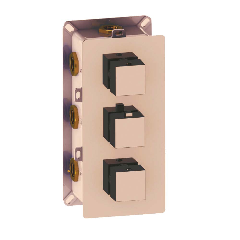 THERMOSTATIC DIVERTER (ROSE GOLD) - Radon India-- THERMOSTATIC DIVERTER (ROSE GOLD)-  Radon India