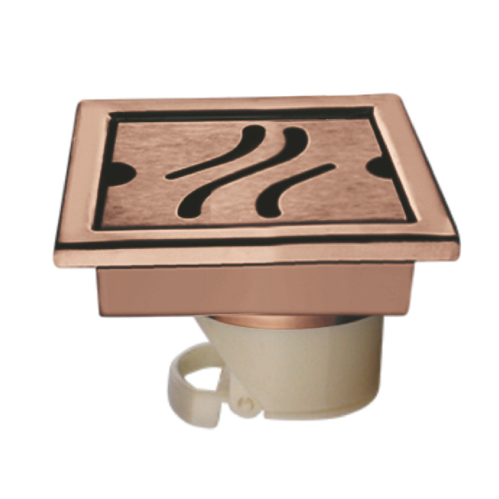 SPIRAL SHOWER CHANNEL DRAINER 5x5 (ROSE GOLD) - Radon India-- SPIRAL SHOWER CHANNEL DRAINER 5x5 (ROSE GOLD)-  Radon India