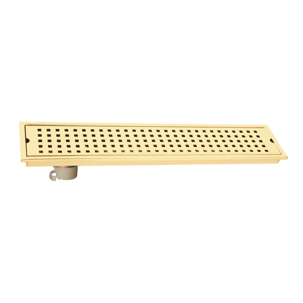 SQUARE SHOWER CHANNEL DRAINER 24x4 (GOLD) - Radon India-- SQUARE SHOWER CHANNEL DRAINER 24x4 (GOLD)-  Radon India