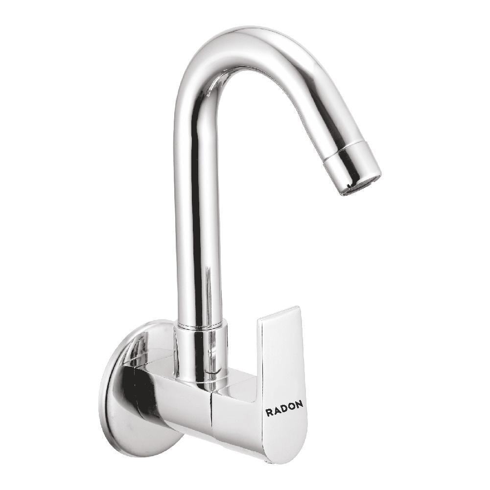 ARIC SINK COCK WITH FLANGE (CHROME) - Radon India-- ARIC SINK COCK WITH FLANGE (CHROME)-  Radon India