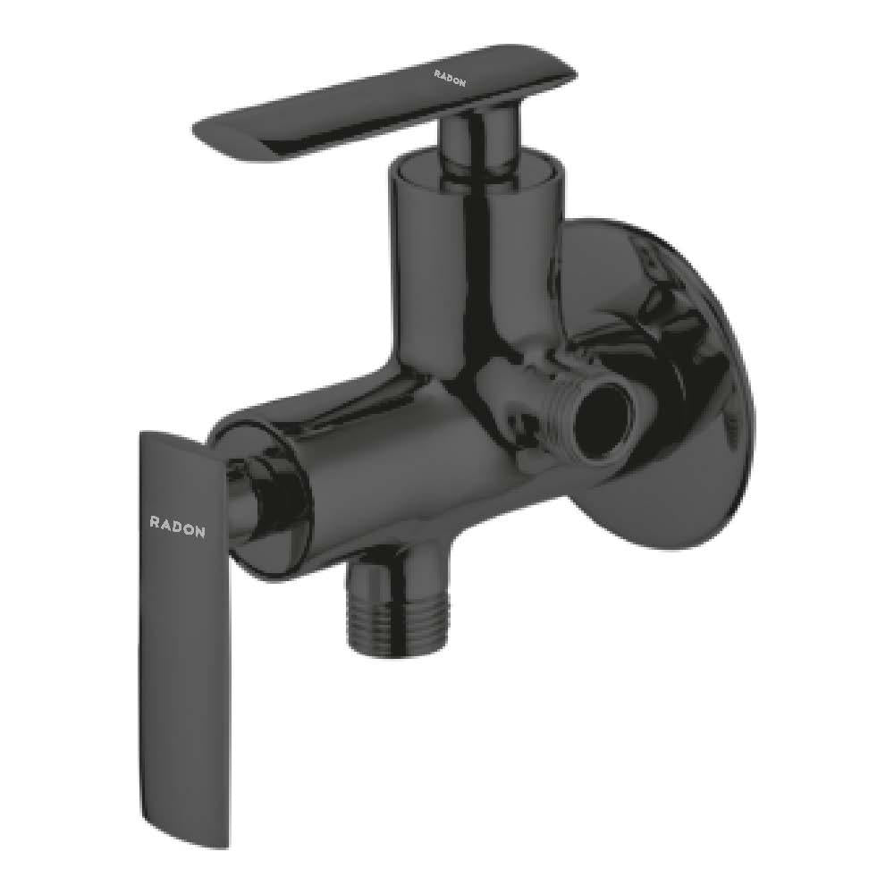 BENZ 2 WAY ANGLE COCK WITH FLANGE (BLACK) - Radon India-- BENZ 2 WAY ANGLE COCK WITH FLANGE (BLACK)-  Radon India