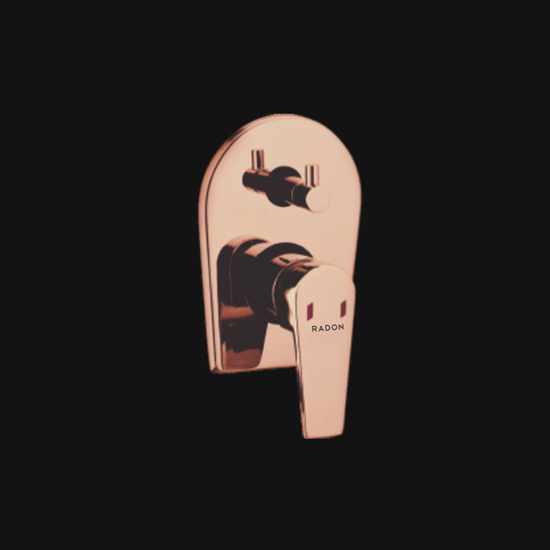 ARIC DIVERTER HIGH FLOW BODY & UPPER TRIM (ROSE GOLD) - Radon India-- ARIC DIVERTER HIGH FLOW BODY & UPPER TRIM (ROSE GOLD)-  Radon India