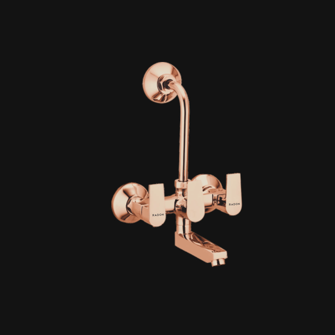 ARIC WALL MIXER TELEPHONIC WITH L-BEND (ROSE GOLD) - Radon India-- ARIC WALL MIXER TELEPHONIC WITH L-BEND (ROSE GOLD)-  Radon India