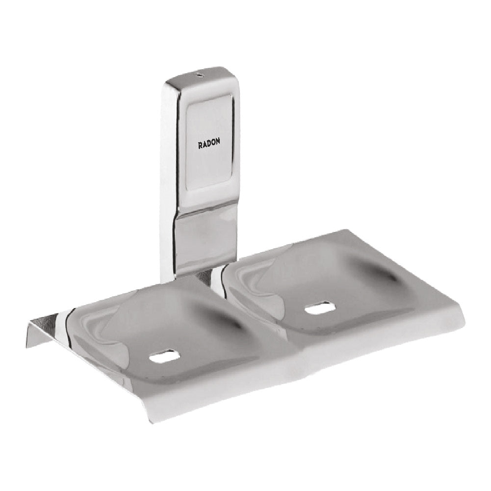 CARRE DUAL SOAP DISH (CHROME) - Radon India-- CARRE DUAL SOAP DISH (CHROME)-  Radon India
