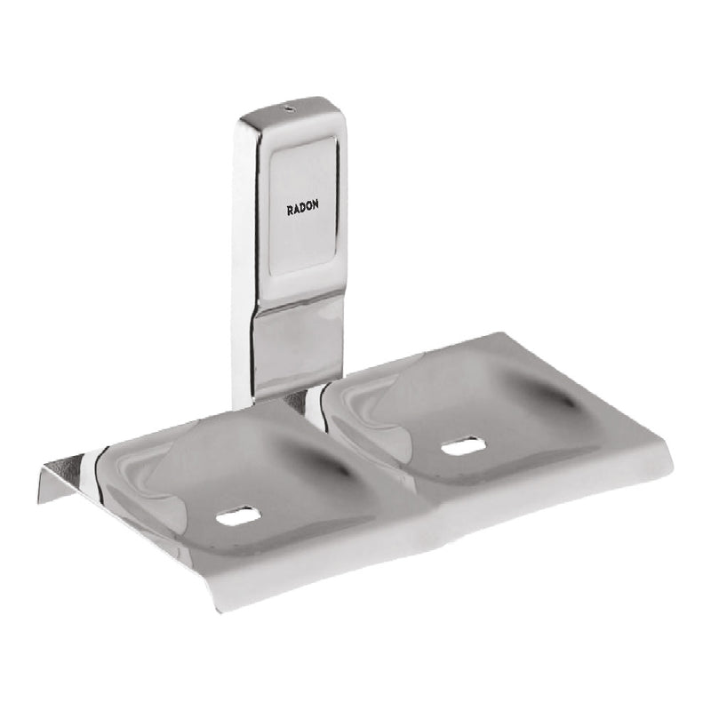 CARRE DUAL SOAP DISH (CHROME) - Radon India-- CARRE DUAL SOAP DISH (CHROME)-  Radon India